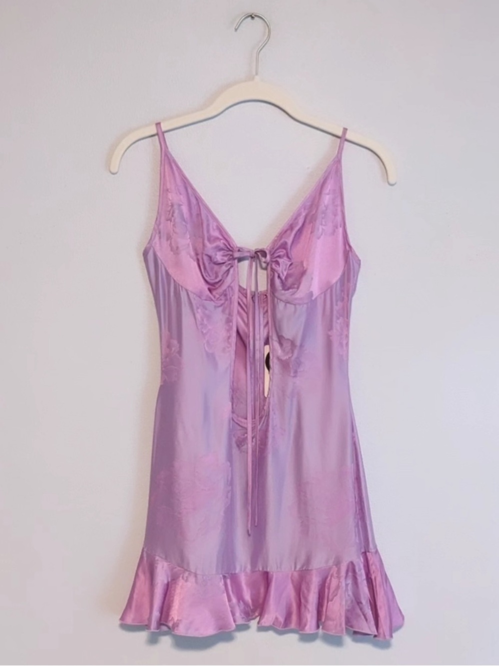 REVOLVE X KIM SHUI Silk Lilac Mini Dress Women's Size XS NWT